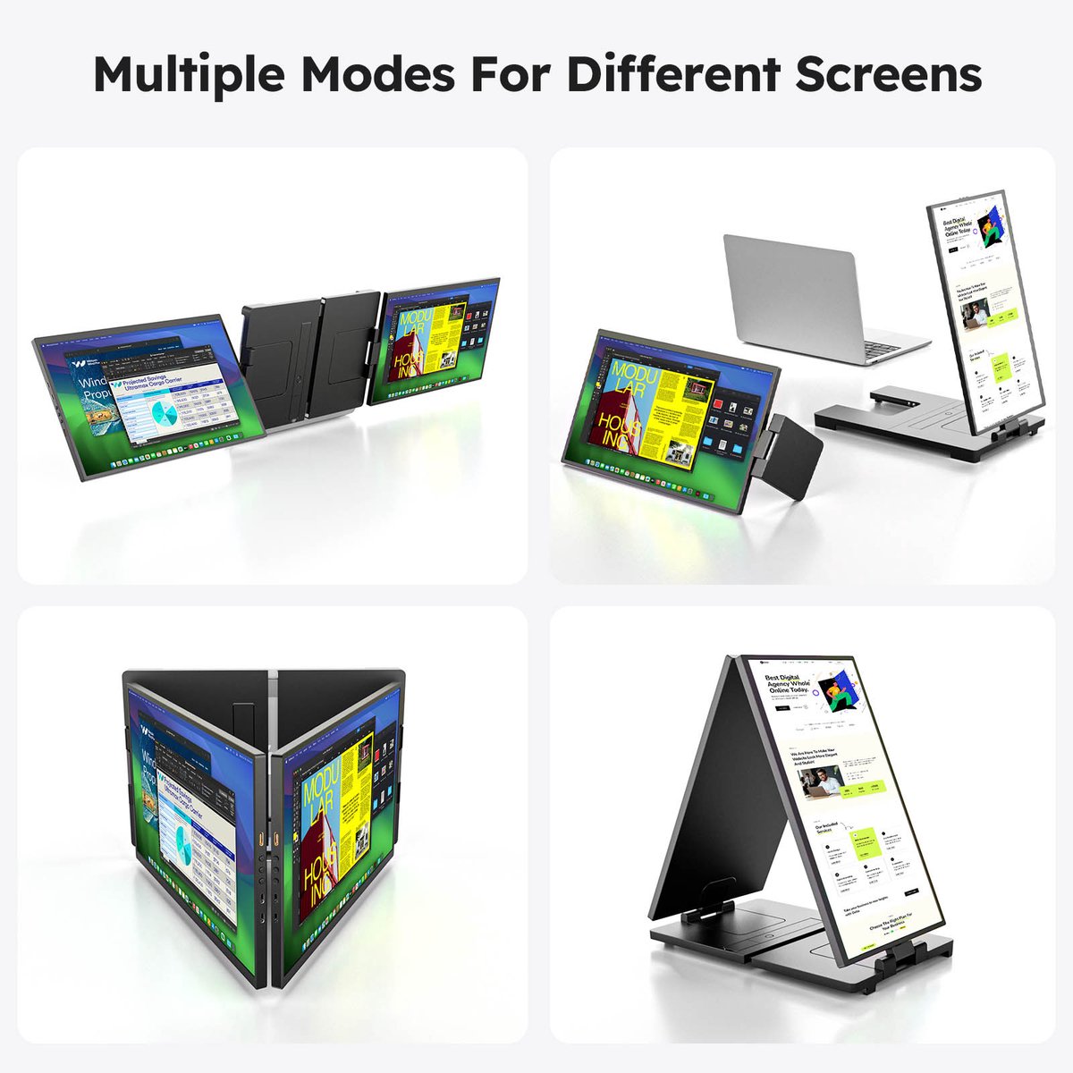 Monitor Extender 15,6 Inch FHD IPS - 1920 x 1080 Resolutie - 16:9 Beeldverhouding - USB-C Aansluiting - Draagbaar Laptop Scherm