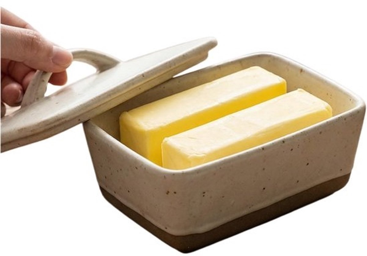 Solidchoice - Keramische Boterdoos met Deksel en Handvat
