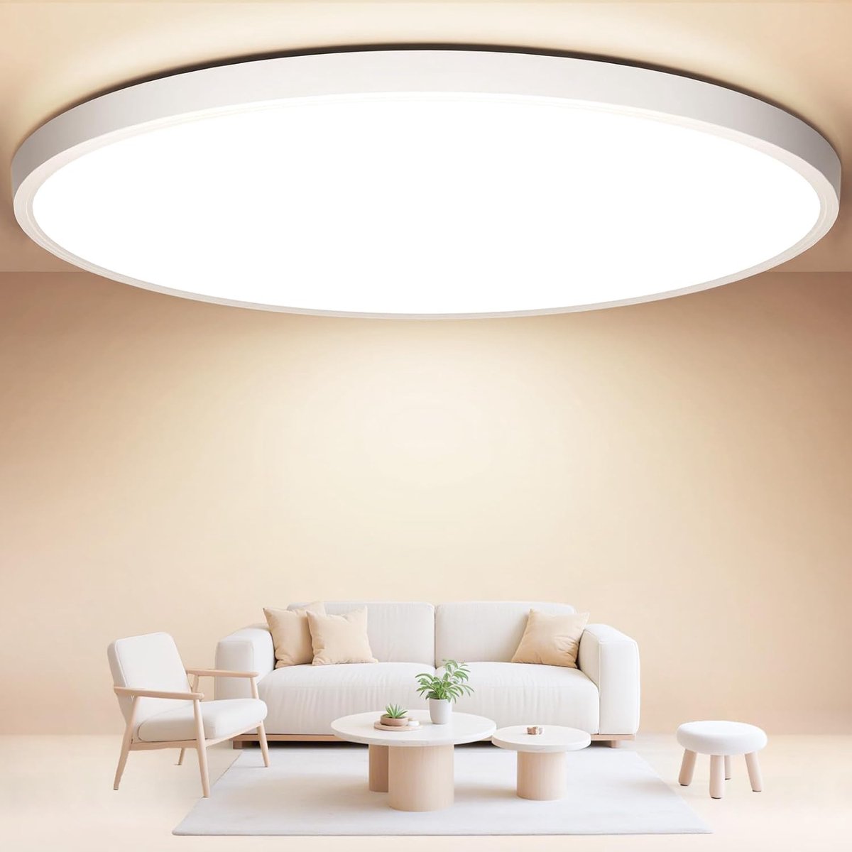 IP44, 36 W, led-plafondlamp, rond, 40 cm, 4000 K, 4000 lm