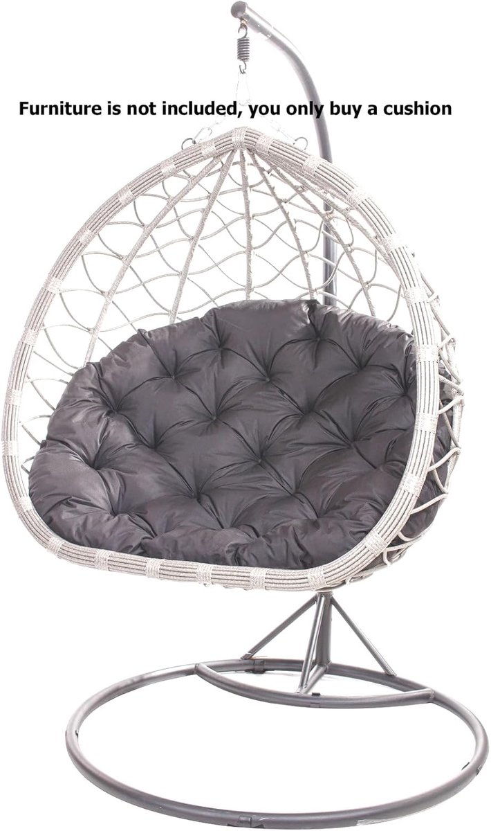 130 x 100 cm, voor hangmand, hangstoel, hangmand, schommelmand, rugkussen (antraciet)