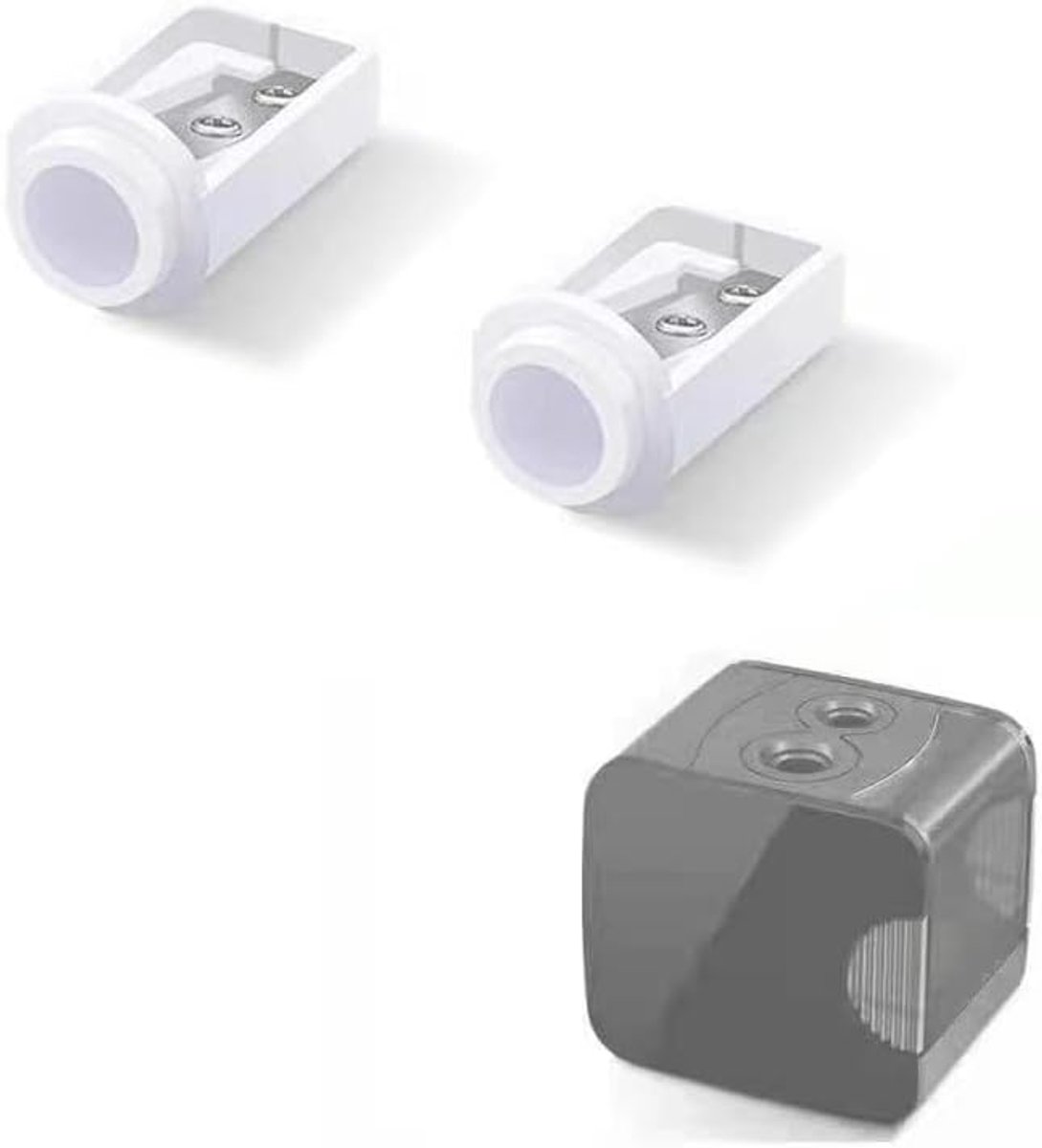 Puntenslijper reservemesjes, elektronische puntenslijpermessen Sk5, reservemesjes voor elektrische puntenslijper, 6-8 mm en 8-12 mm, zwart (wit)