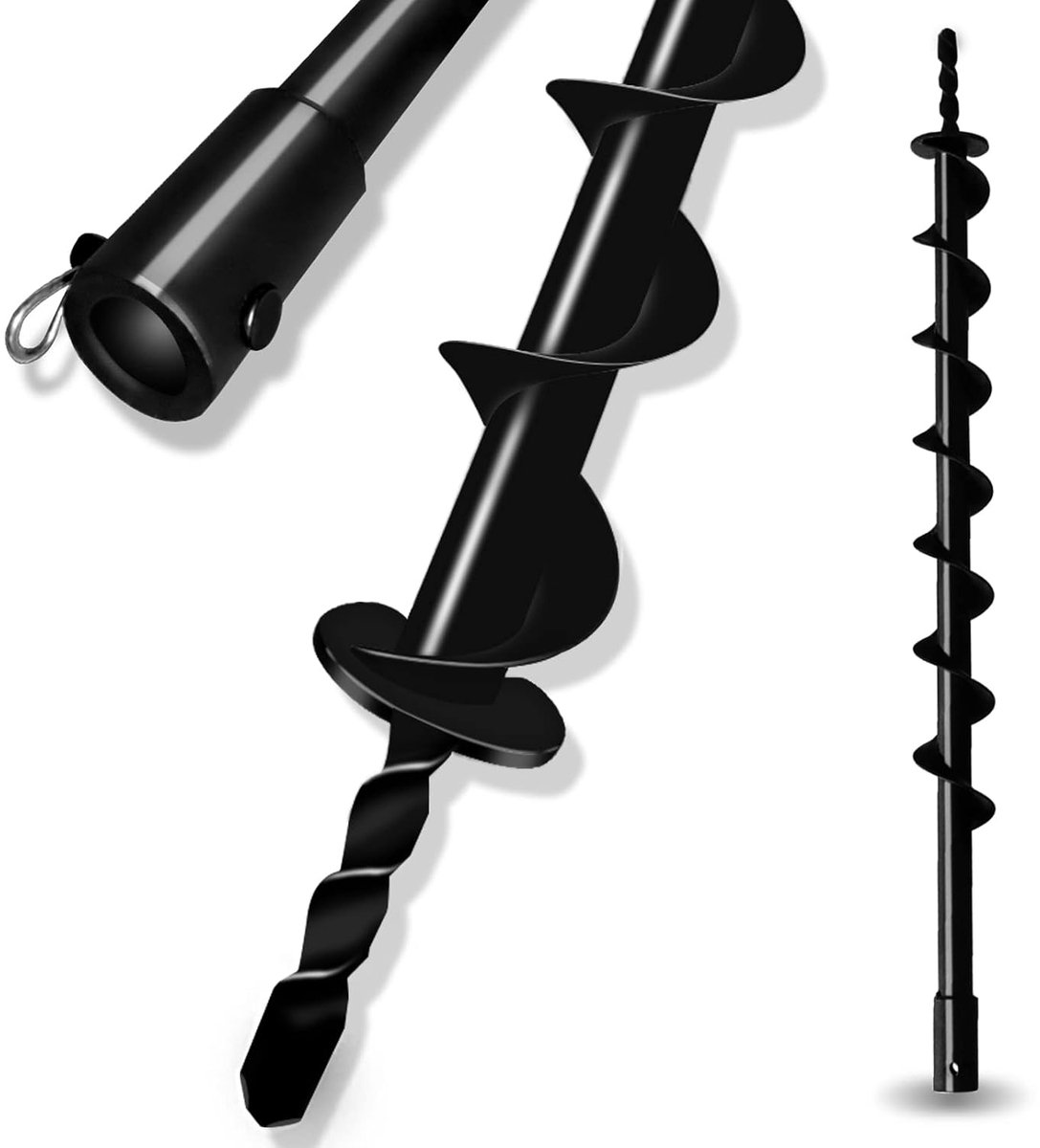 Grondboor Bit, 20mm Binnenste Schachtkop Tuinboor Bit Post Hole Digger, Fence Hole Digger Solid Spiral Augers voor het planten van bomen -2" x 31.5"-