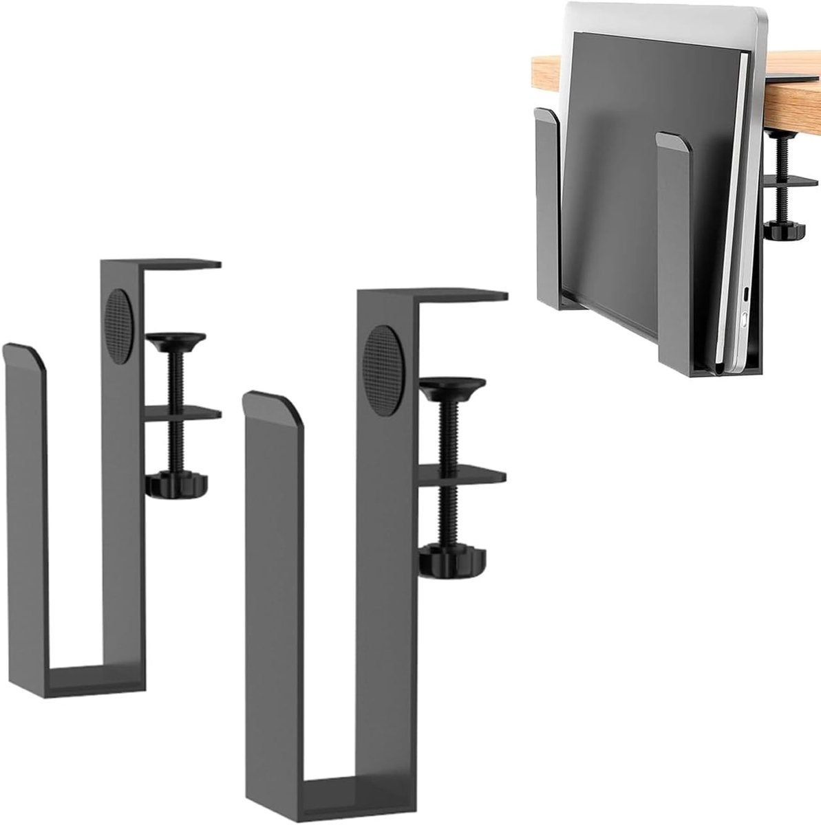 houder voor laptop, verstelbare laptoporganizer, zijbureau-organizer, zonder boren, laptopstandaard voor de zijtafel