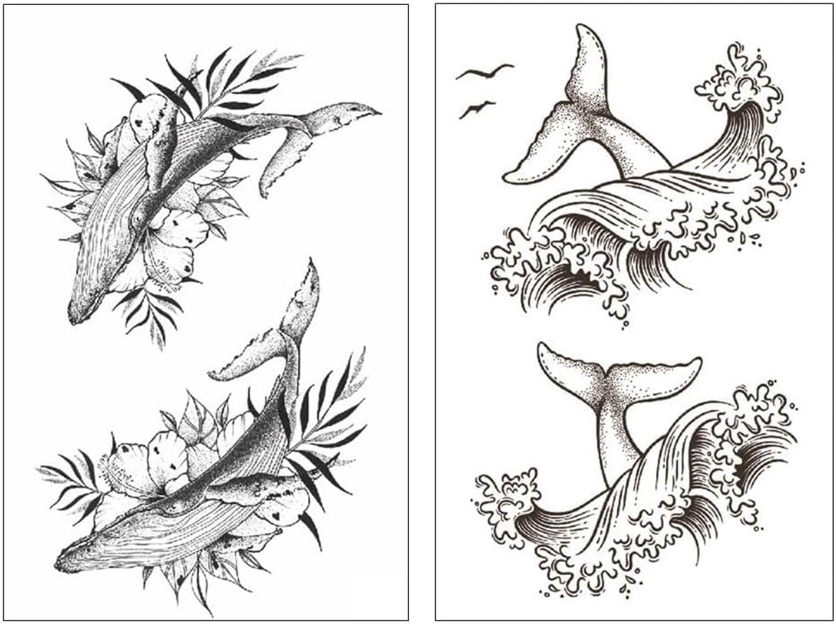 draak, tattoo, walvis, nep tatoeages, P45