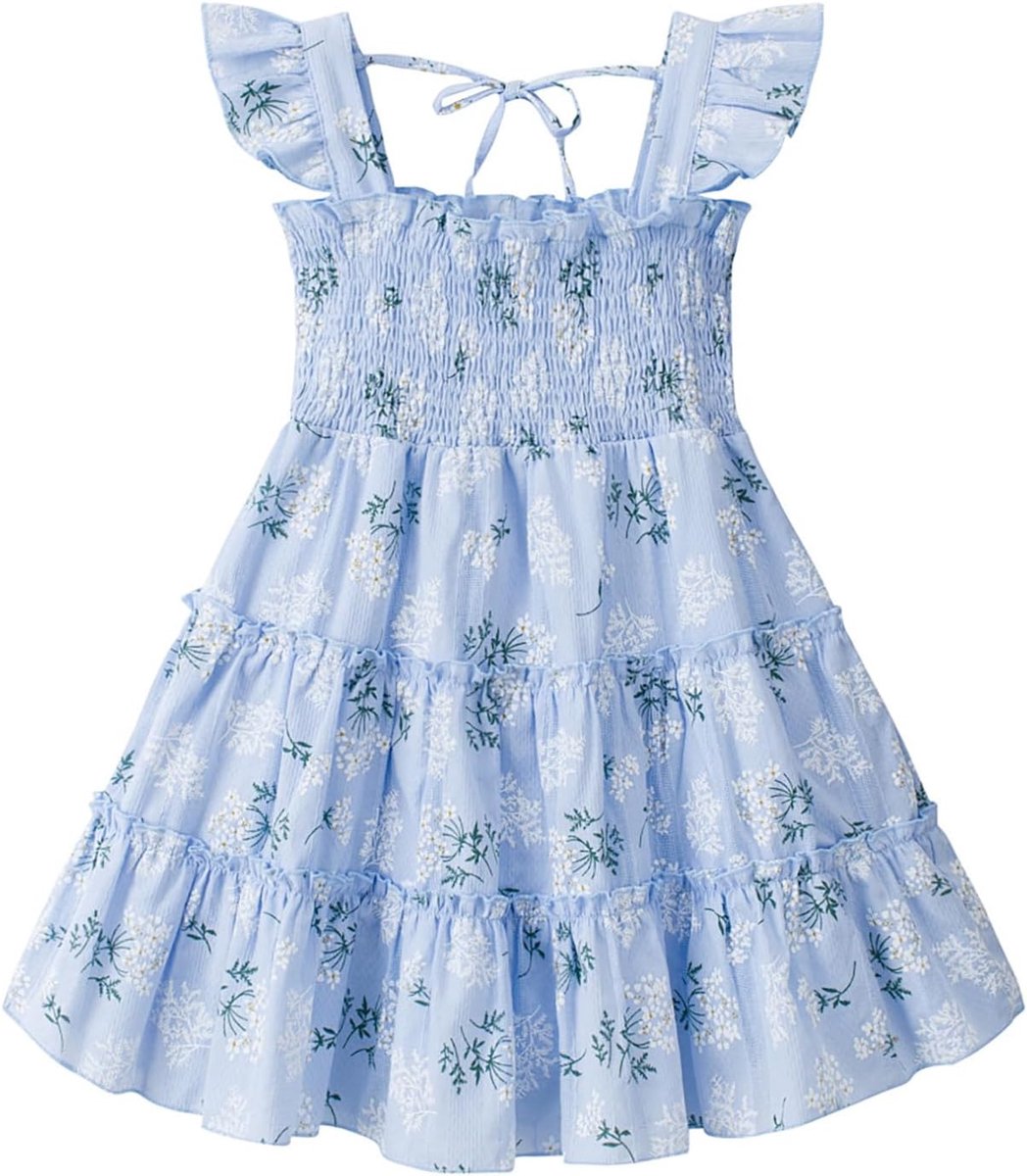 Babyjurk voor kleine kinderen, mouwloze zomerjurk, strandjurk, feestelijk, bloemenjurk voor meisjes