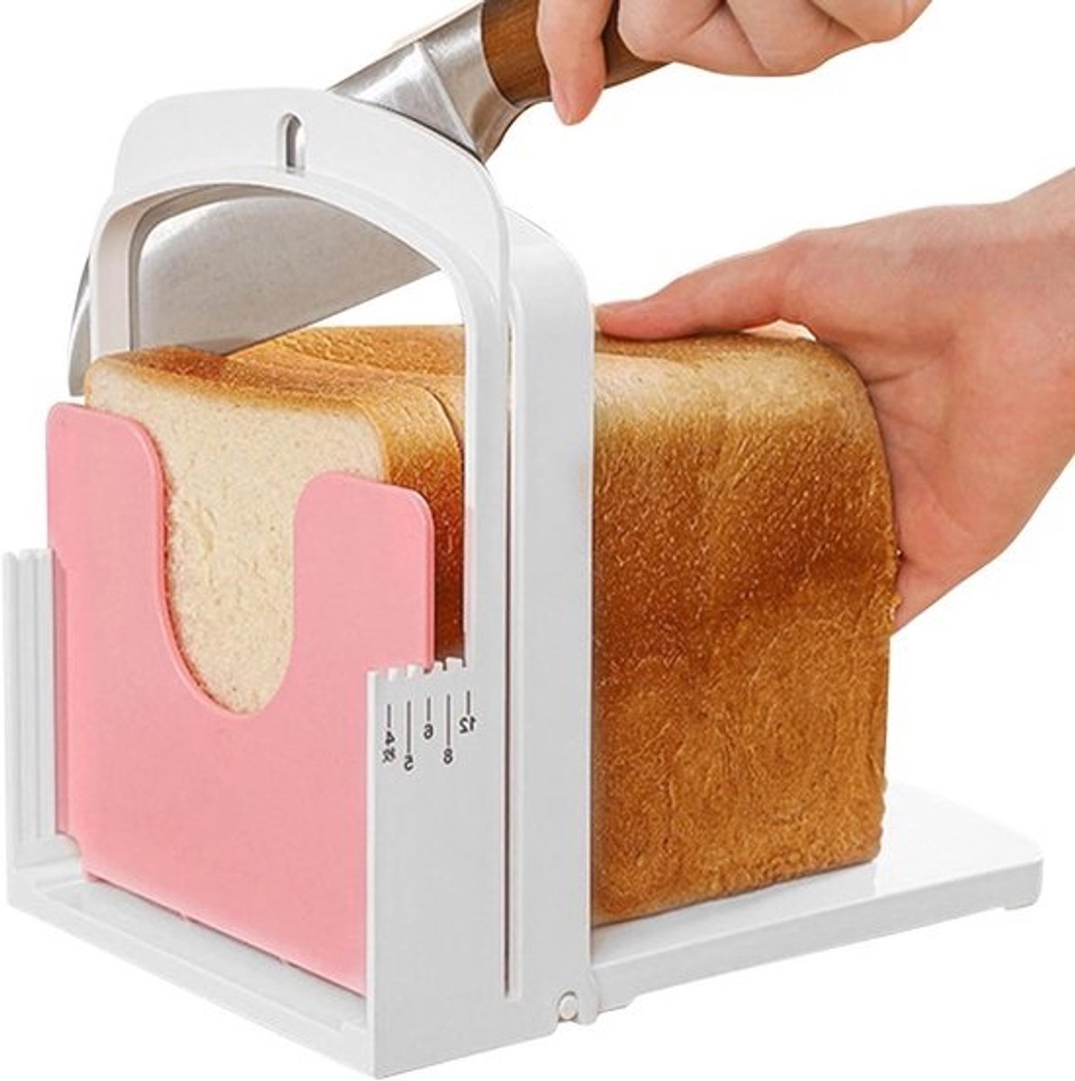 Handmatige Snijmachine - Snijgeleider Grill Apparaat - Gelijkmatig Snijden - Opvouwbaar Ruimtebesparend - 208 x 155 x 68 cm - Wit
