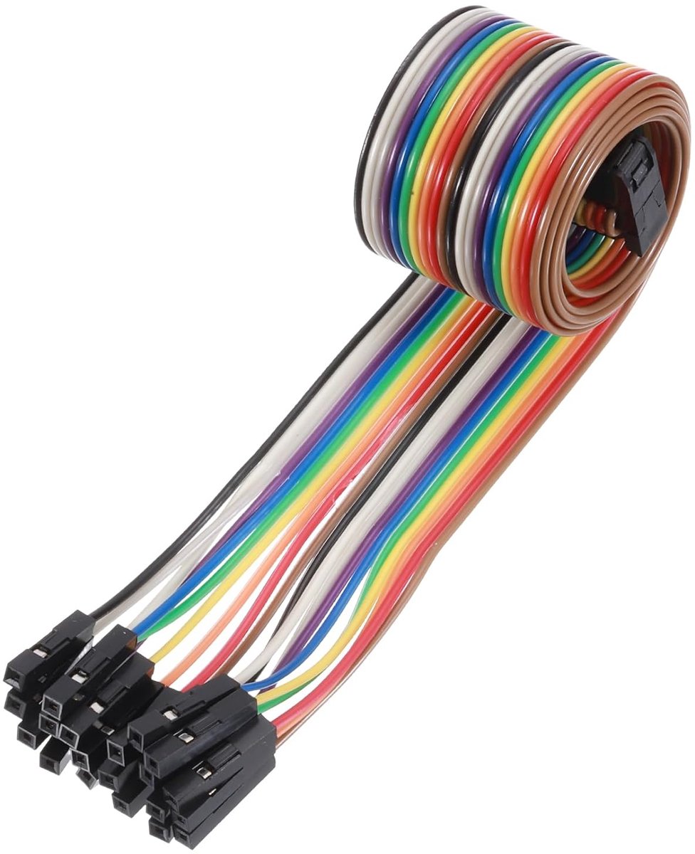 1 x lintkabel IDC Rainbow FC-Femmine 20P 19,6 inch staplengte 2,54 mm jumper draden voor elektronische projecten