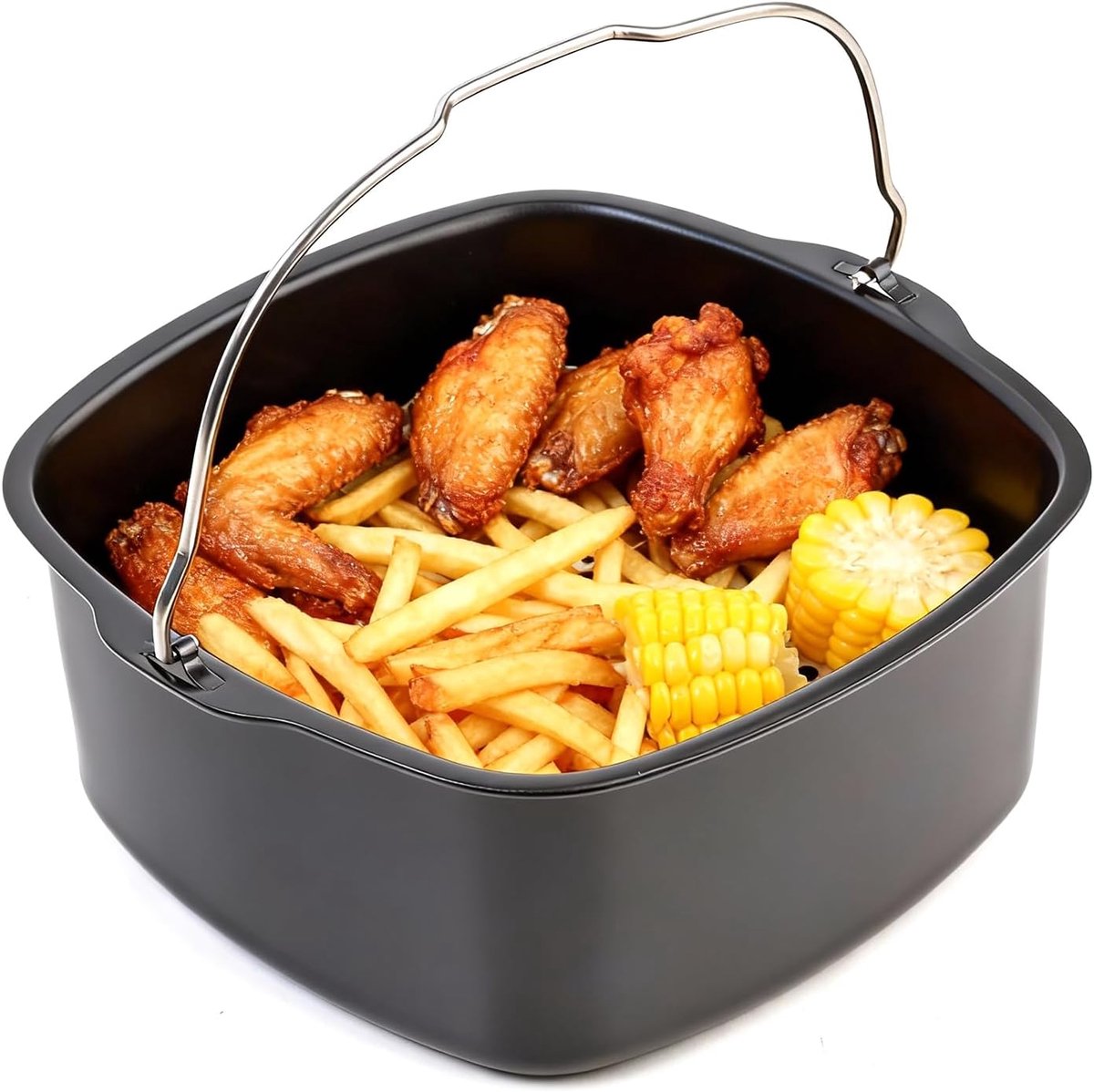 luchtfriteuse taartvorm luchtfriteuse accessoires vierkante luchtfriteuse vorm voor HD9925/HD9860/HD9905 (18 cm)