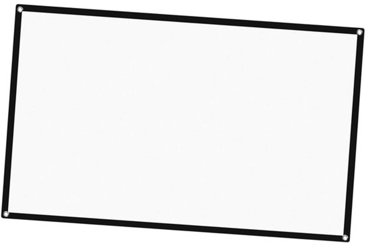 Projectiescherm - Filmdoek Rolgordijn - Thuisbioscoop Creëren - Kreukvrij Polyester - 60 inch - Wit