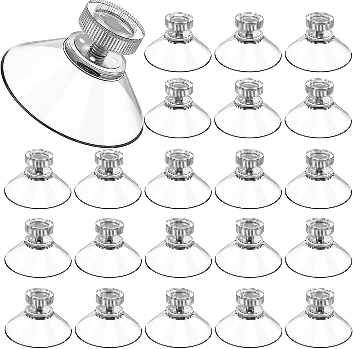 20 stuks zuignap met schroefdraad 30 mm zuignap haken set transparante zuignappen zuignap haak raam zuignap sterke kleine zuignappen voor vensterglas auto glas badkamer muur deur raam