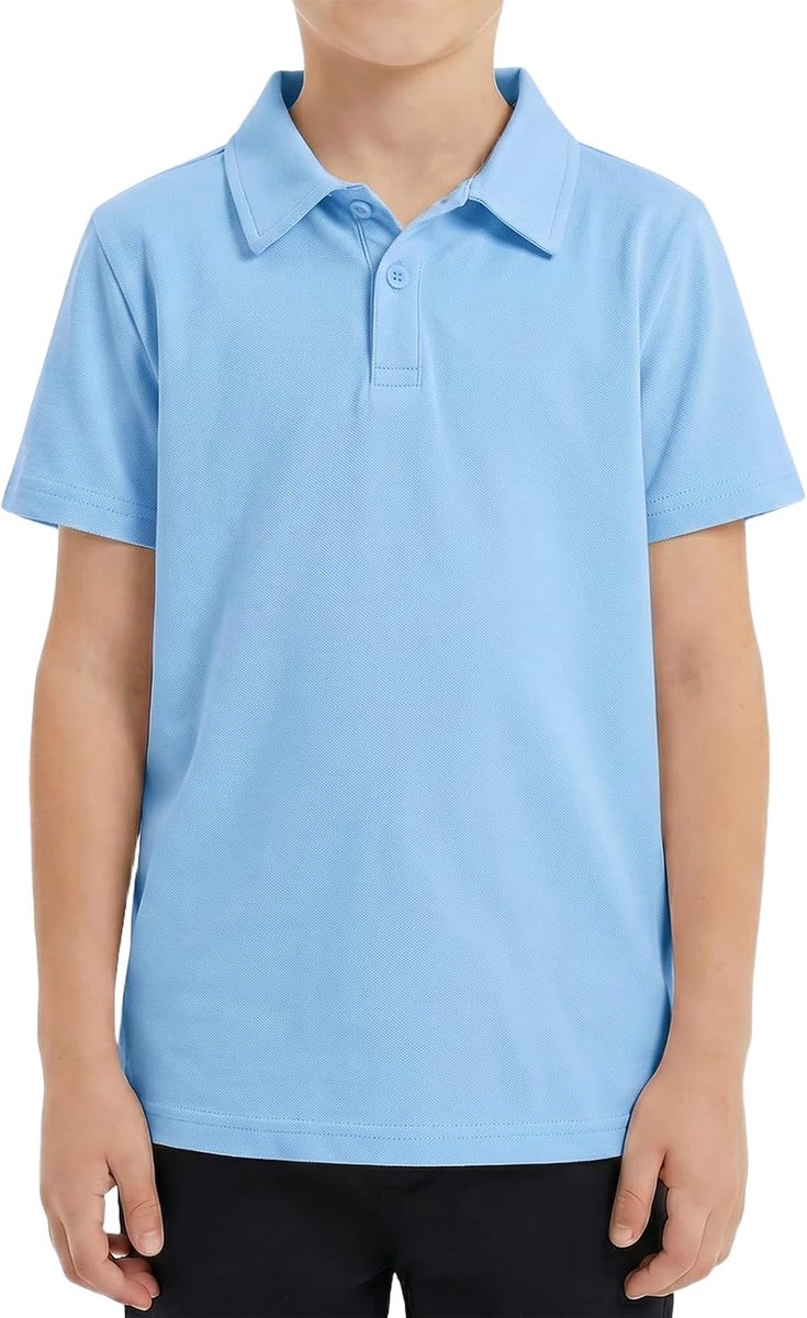 Poloshirt voor kinderen, jongens, katoen, korte mouwen, poloshirt
