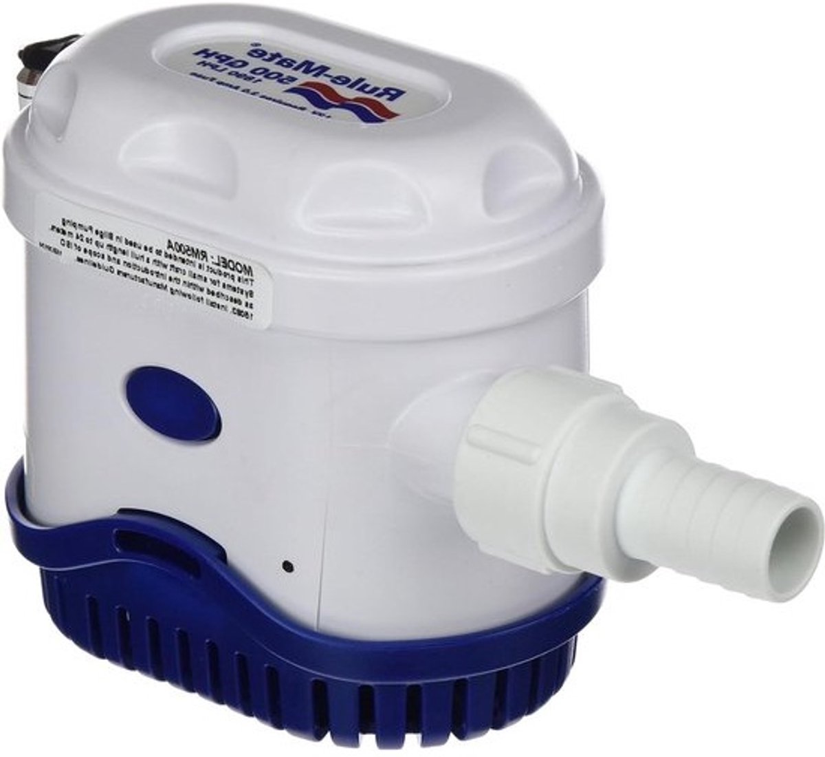Automatische lenspomp - Waterdetector - Bootonderhoud - Geen vlotterschakelaar - 12 Volt - Wit/blauw