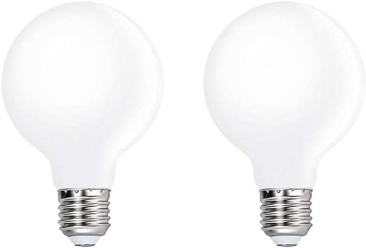 G80 LED-lamp, 5W gelijkwaardig aan 50W, 500 lumens 3000K warm wit licht, 360°straalhoek, niet dimbaar, 2 stuks