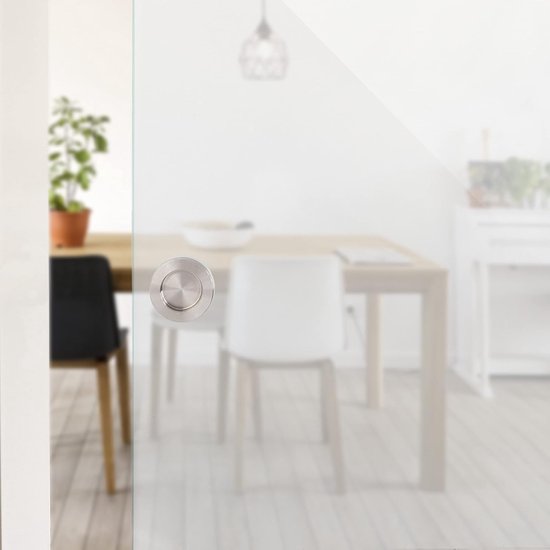Zilver geanodiseerd Ø 70 x 10 mm zelfklevend (3M VHB) Meubelgreep inox schaalgreep voor glasdeuren & kamerdeuren Glasdeurgreep voor vastlijmen door van SOTECH — afbeelding 2