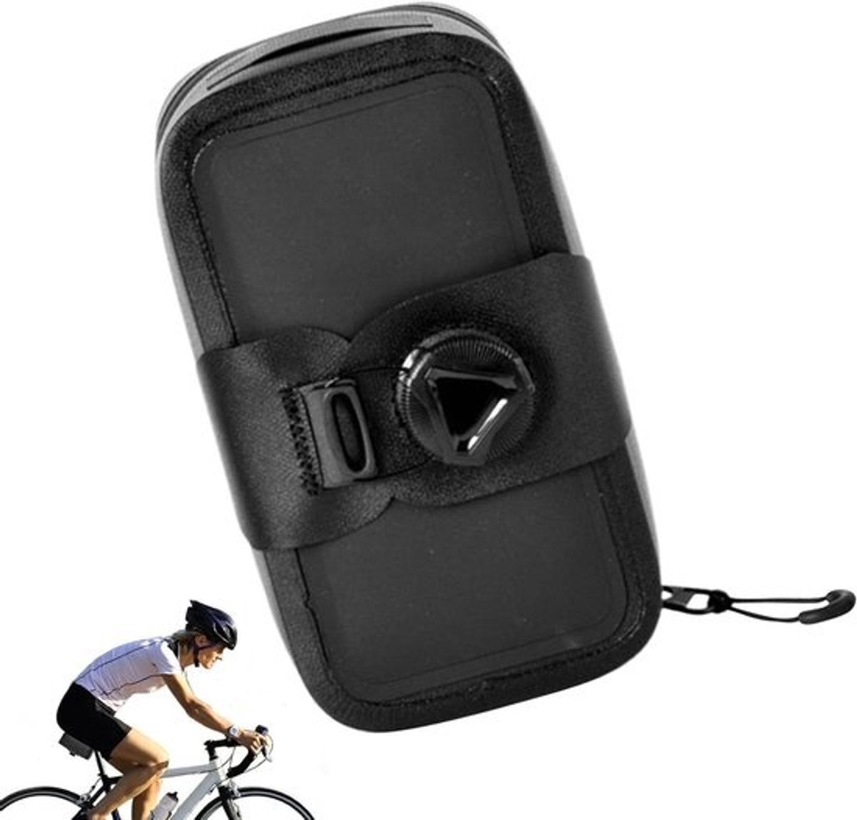 Fietstas onder zadel - Zadeltas Organizer - Fietsen en Reizen - Waterdichte Gesp - 14.7 cm - Zwart