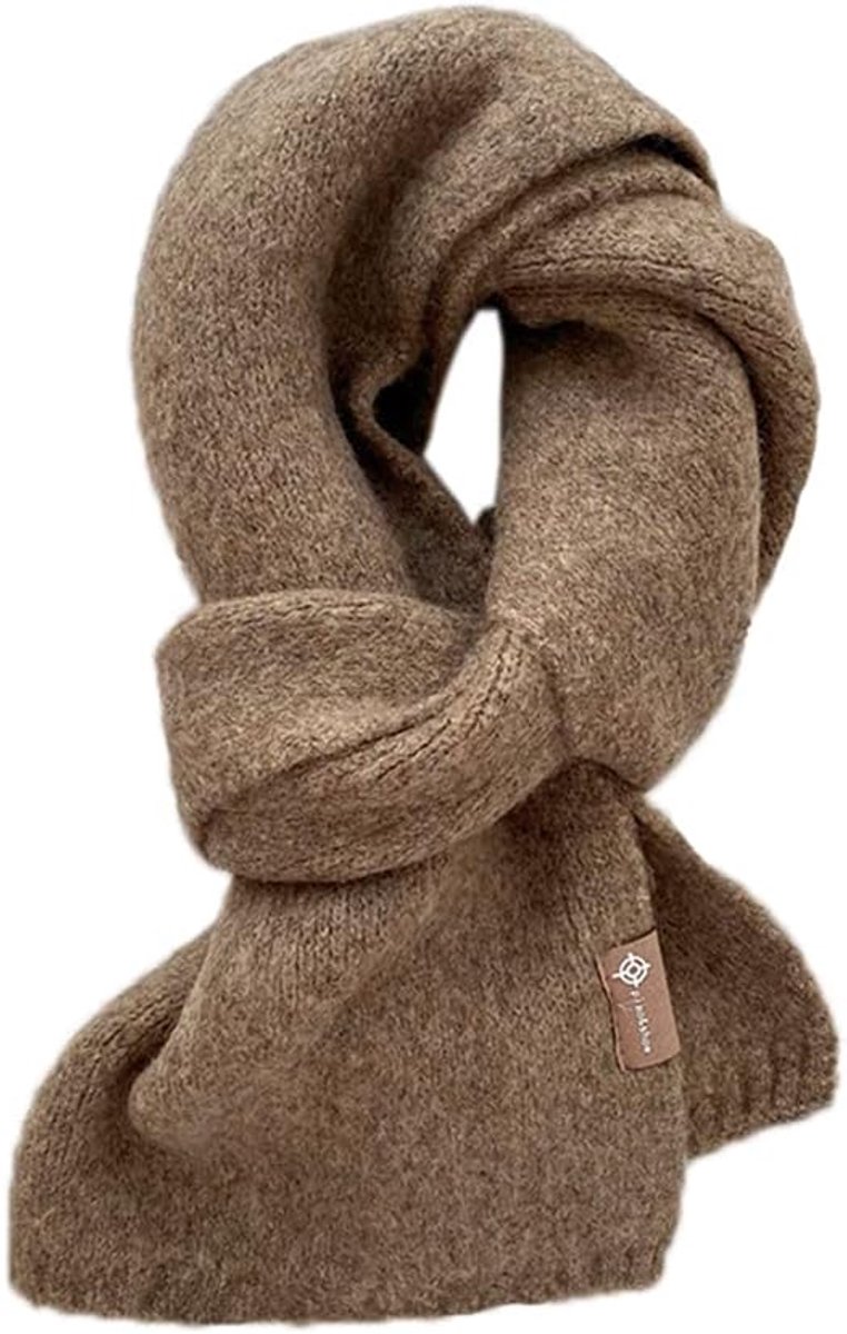 Dailygoods- Sjaal Dames Uniseks - Gebreide Lange Sjaal - Warme Wollen Sjaal - Zachte Wolmix - 20 x 150 cm - Perfect voor Lente/Herfst/Winter
