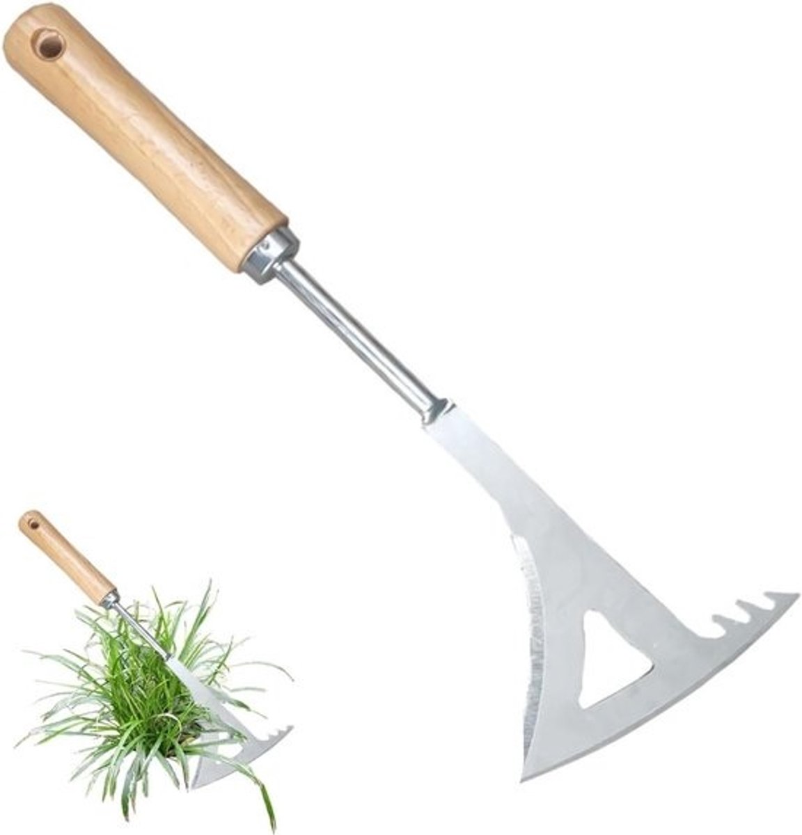 Onkruidwieder Tuingereedschap - Wiedtrekker Graswieder - Bestrating Reinigen - Roestvrij Staal - 35 cm - Niet van toepassing
