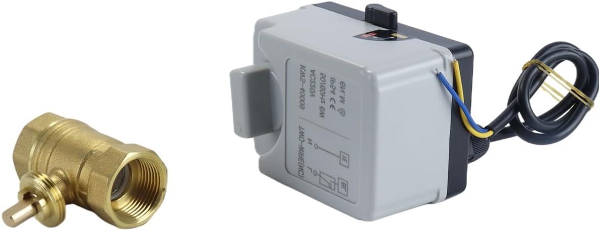 3/4 inch DN20 messing motorkogelkraan met handmatige functie 2-draads zoneklep NPT-draad elektrisch
