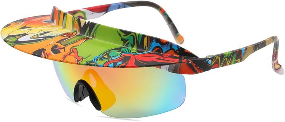 montuur fietsbril, fietszonnebril, outdoor winddicht, hardloopbril voor mannen en vrouwen, sportzonnebril voor hardlopen, honkbal, vissen, golf