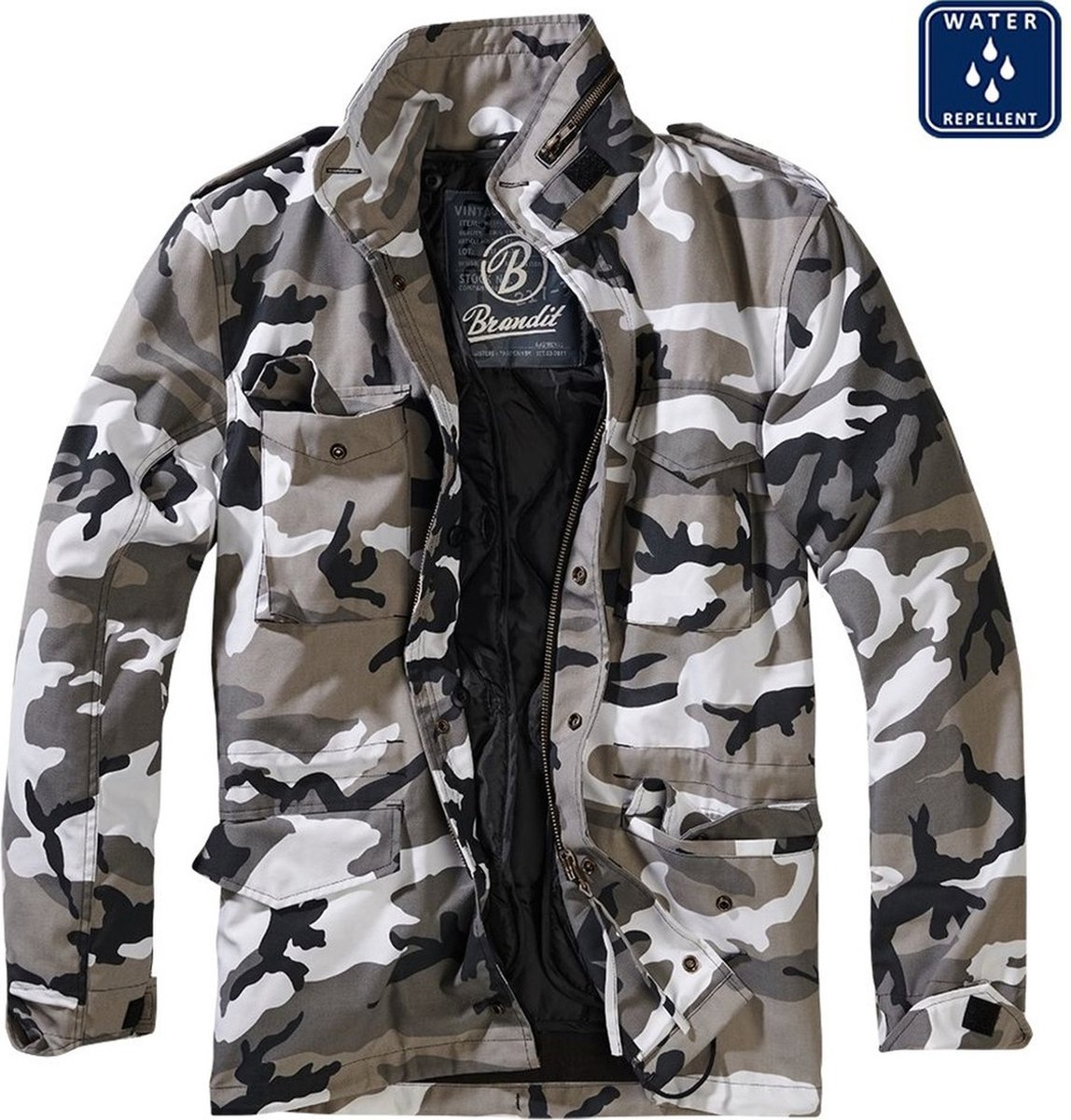 Brandit - M65 Field Jacket - M - Wit/Grijs