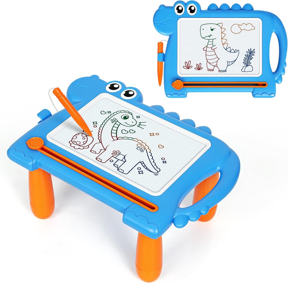 Magnetisch Tekentablet Speelgoed met Afneembare Poten, Creatief Educatief Tekenen Speeltafel voor Peuters 1 2 3 Jaar, Verjaardag Kerst Cadeau Reisspeelgoed Meisjes Jongens 12 Maanden, Blu