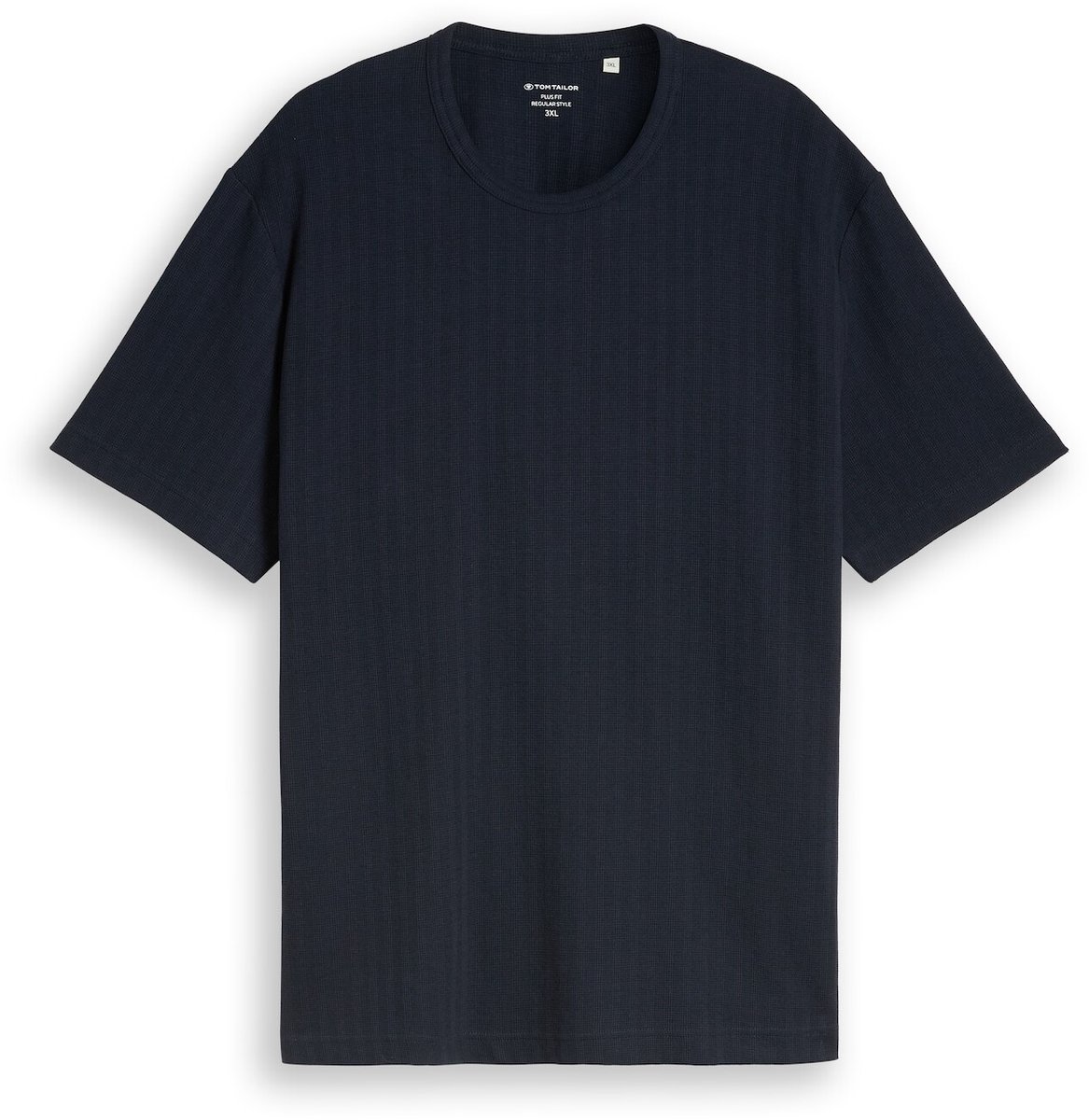 Tom Tailor - Plus Size - T-shirt met wafelstructuur - Maat 5XL - sky captain blue