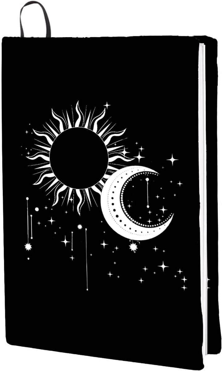 Ster Maan Boekomslag, 23 x 28 cm, rekbare boekbescherming, elastische boekomslagen, wasbare beschermhoes