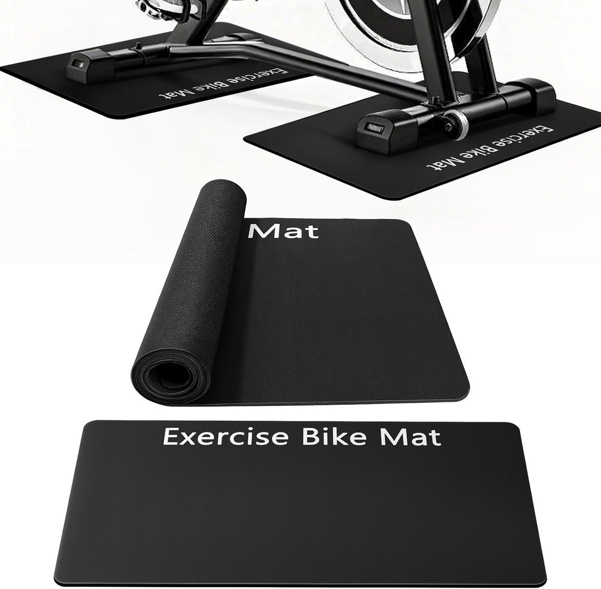 Vloerbeschermingsmat voor fitnessapparaten, hometrainer, verbeterde antislip trainingsmat, stootvaste vloerbeschermingsmat voor loopbanden, hometrainer, sportmat voor gym, yoga en pilates