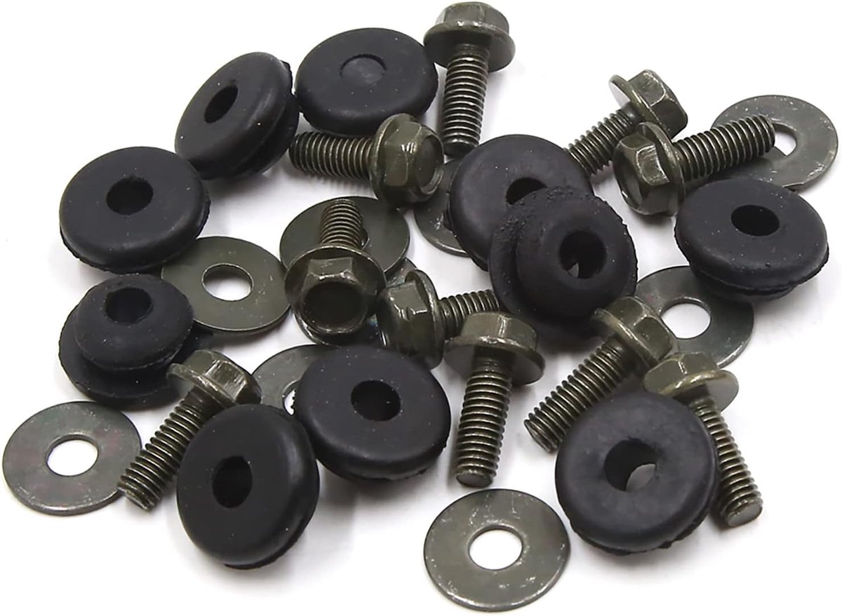 ABSOPRO Motorfiets uitlaat slang bescherming deksel schroeven kit (set van 10)