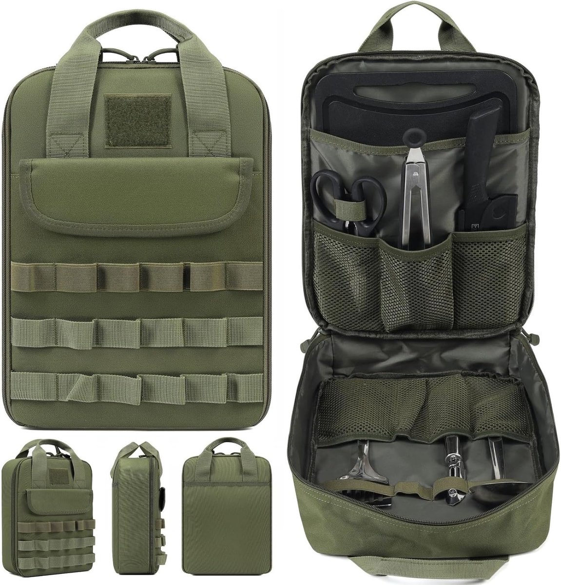 Bestektas, camping opbergtas, tactische keuken kookgerei organizer, kookgerei en picknick, waterdichte opbergtas met grote capaciteit