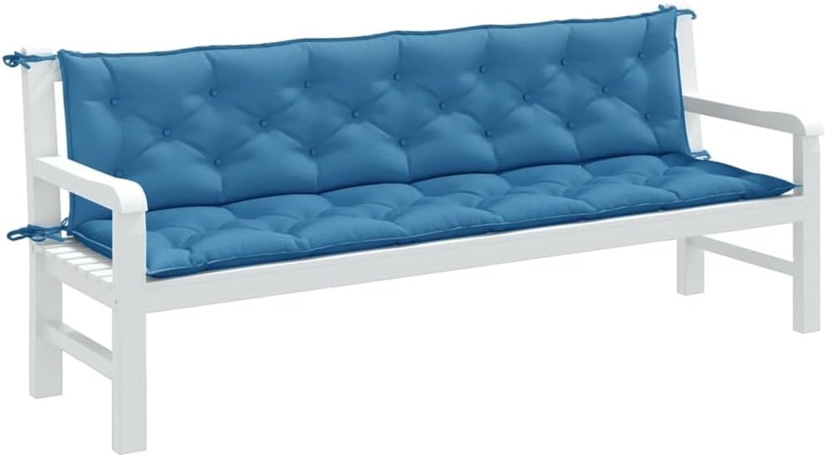 Kussen voor tuinbank binnen en buiten, uv-bestendig polyesterweefsel, holle vezelvulling, antislip en comfortabel, decoratie voor terrasmeubels
