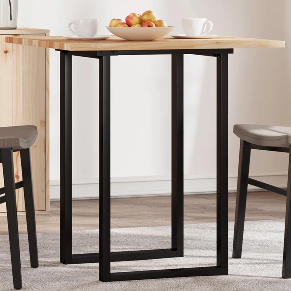 Vervangend tafelblad, eettafelblad, houten tafelblad, vervangingsplaat voor tafel, geschikt voor restaurant, eetkamer, café, hotel, vierkant, 70 x 70 x 2 cm, massief hout, acacia