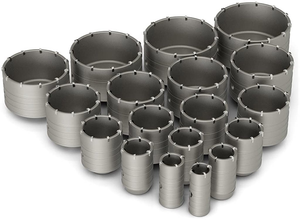 boorkroon, kern boor kroon Ø 30mm, hardmetalen tanden, voor Bakstenen Muren, Cement, Kleibaksteen (Exclusief drijfstangadapter)