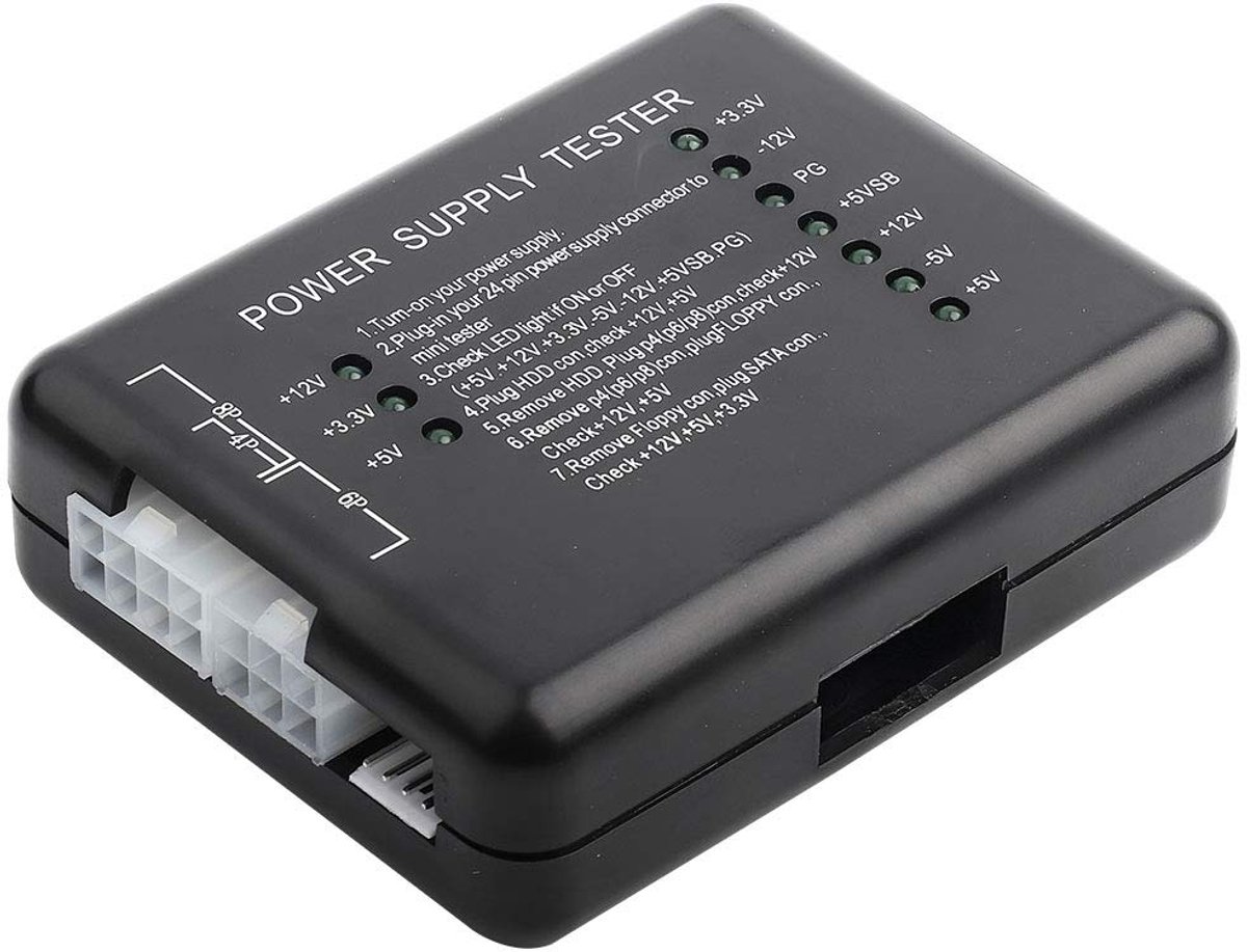 Supply Tester Checker 20/24 Pin HDD SATA FLOPPY Power Supply Tester voor computer