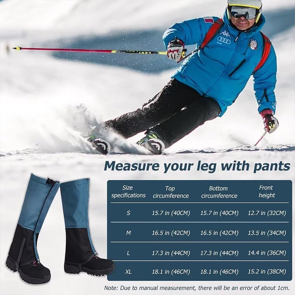 ademende sneeuwleggings voor dames en heren, voor wandelen, jagen, bergbeklimmen, skiën, klimmen, kamperen