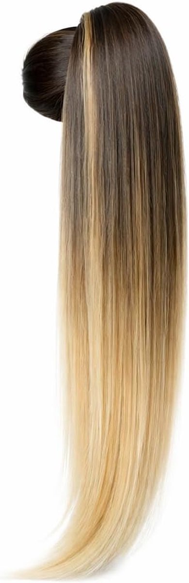 Paardenstaart-haarverlenging, 70 cm lang, thermovezel, duurzaam, natuurlijk effect, gewicht: 150 g, eenvoudig aan te brengen, kunststaart, glad, glad