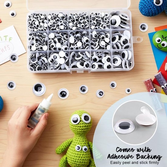 Ogen, stickers, veiligheidsogen, kunststof, HMCEY pluche ogen, gehaakte ogen, oog voor haakpoppen, veiligheidsogen voor haakspeelgoed, dieren, doe-het-zelf — afbeelding 4