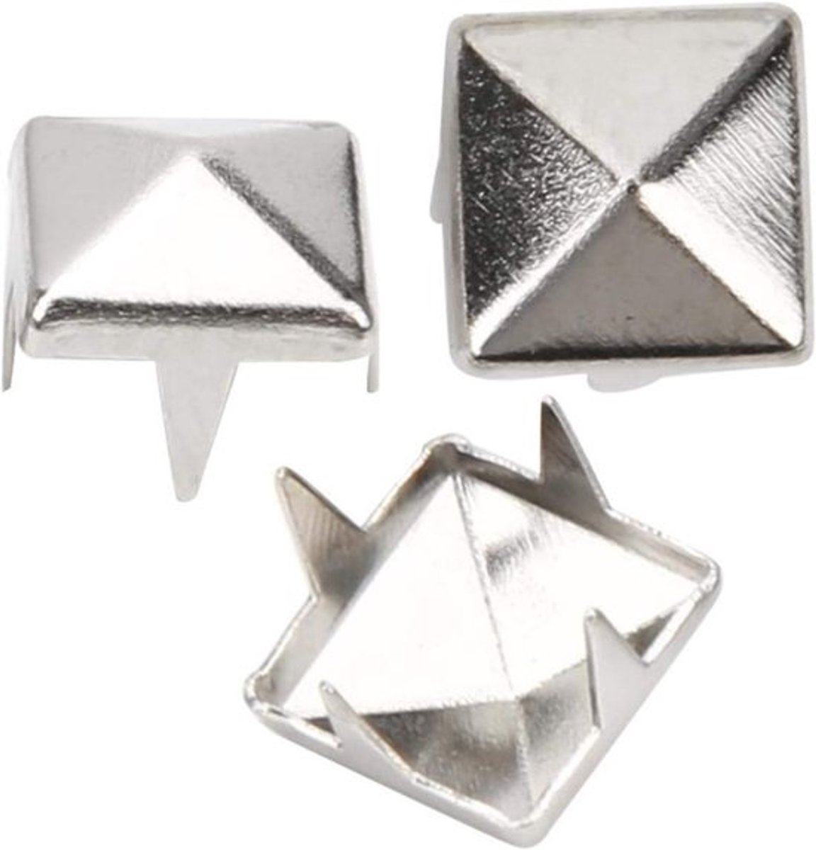 400x Vierkante Studs voor Leerbewerking - Zilveren Klinknagels voor Tassen, Riemen en Kleding (6mm)
