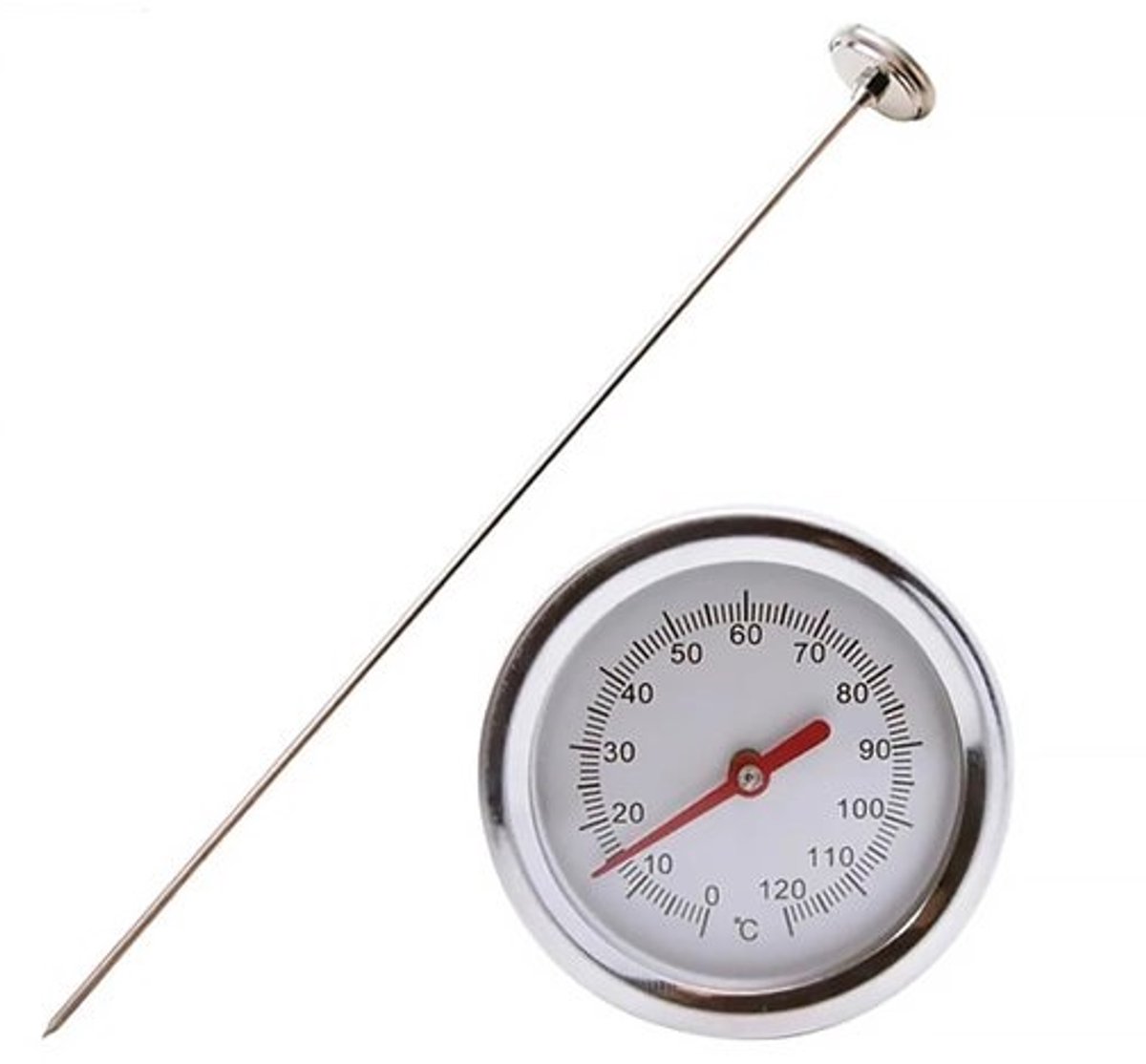 Compostthermometer - Bodemthermometer - Compost Meten - Lange Roestvrijstalen Sonde - 50 cm Sonde