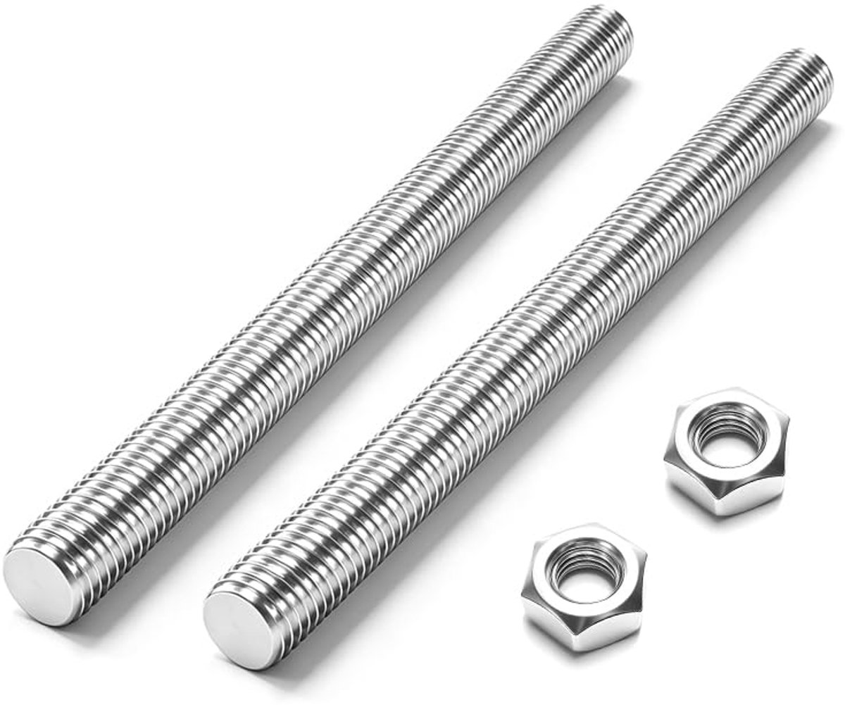 M6, 2 stuks, 304 roestvrij staal voor meubels (M6 x 100)