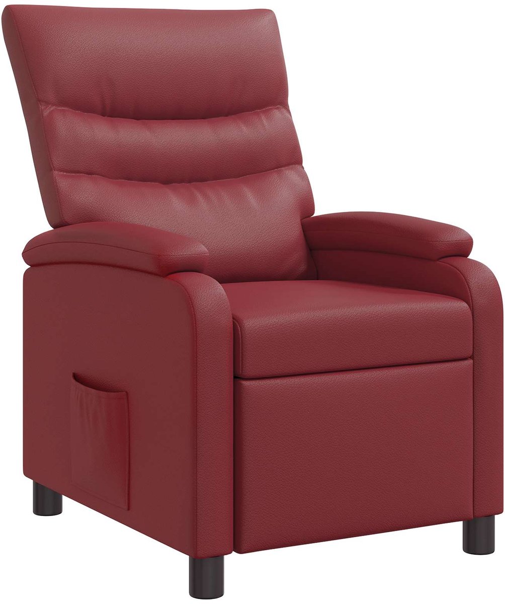 vidaXL Recliner - Wijnrood - Kunstleer
