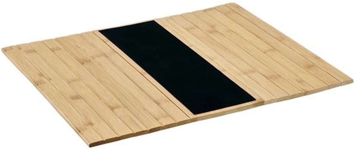 Flexibele bankplank van bamboe met viltvoering - 42x32x0,8 cm