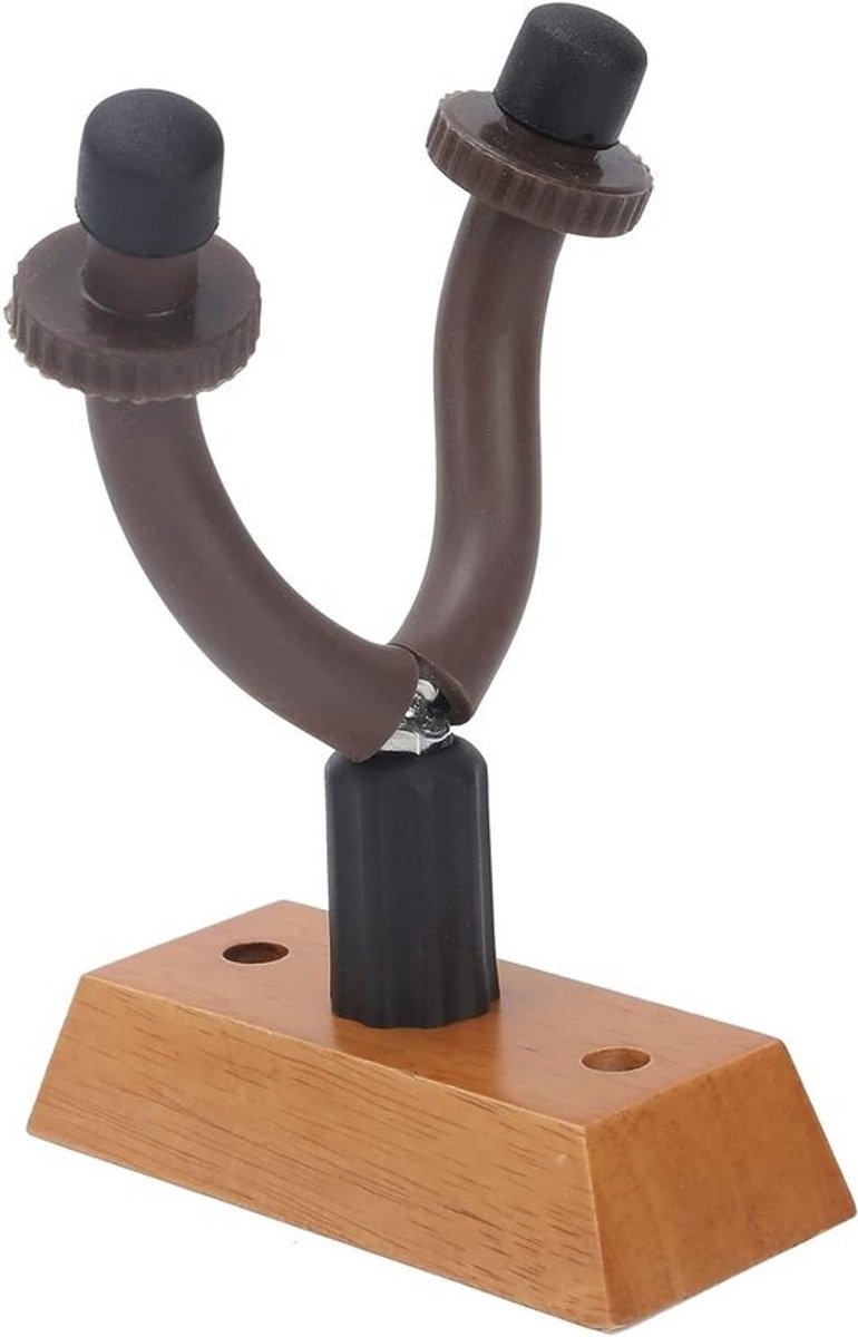 Gitaar Wandhanger - Muziekinstrument Houder - Instrument Ophangen - Verstelbare Haak - 15 x 10 x 4 cm - Houtkleur