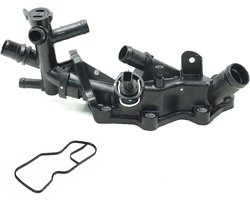 Autocraft Waterthermostaat behuizing met afdichting compatibel voor Captur CLIO 4 KADJAR KANGOO MEGANE SCENIC THALIA TWINGO DACIA LOGAN 2 LODGY DUSTER DOKKER SANDERO MICRA V OEM: 110608635R