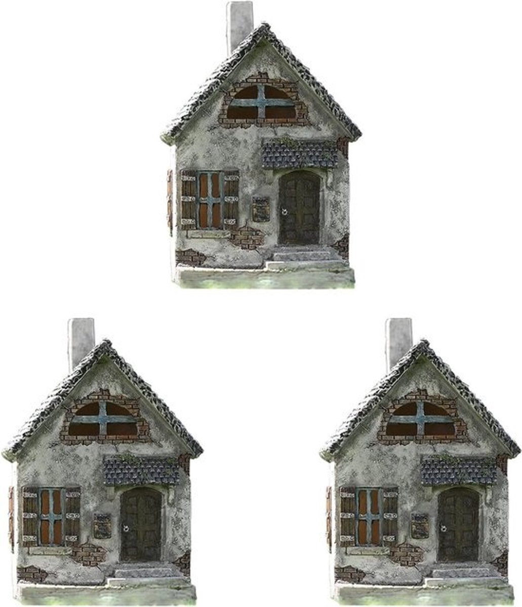 Miniatuur Huisjes - Feeën Huizen - Tuin Decoratie - Rustieke Stijl - 3 Stuks - Zoals Afgebeeld