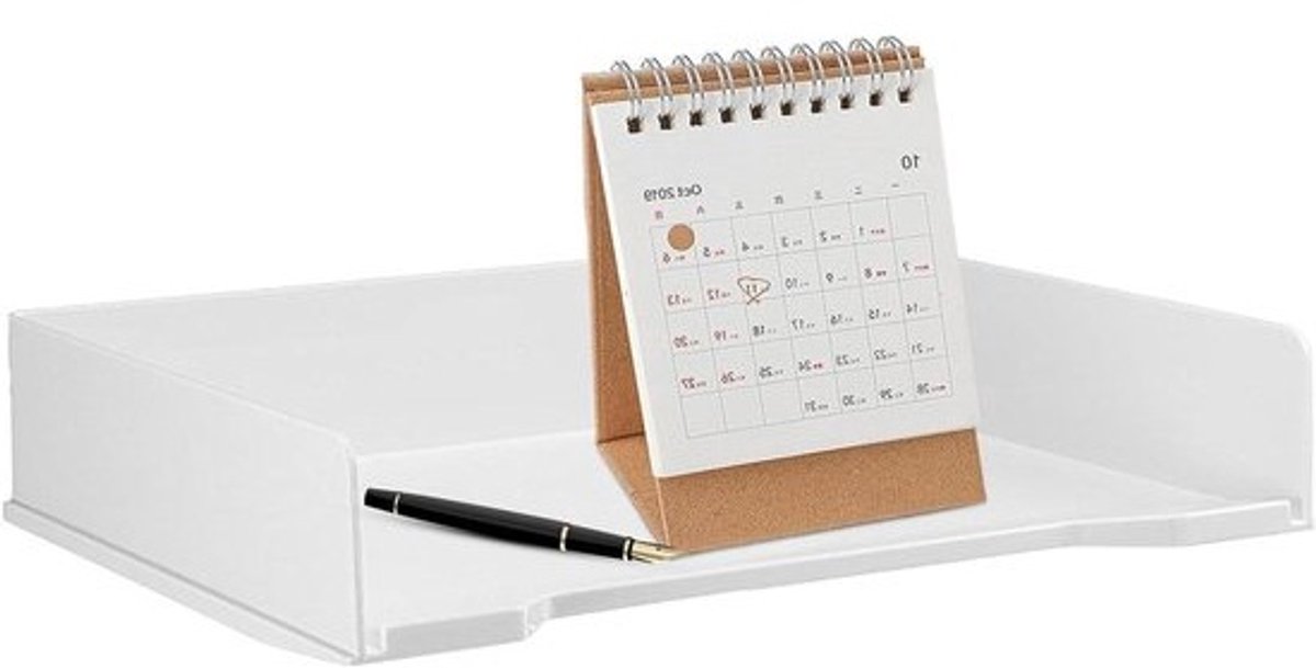 Bureau Bestandsorganizer - Papieren Opbergrek - Documenten Sorteren - Stabiele Structuur - 338 x 242 x 67 cm - Wit