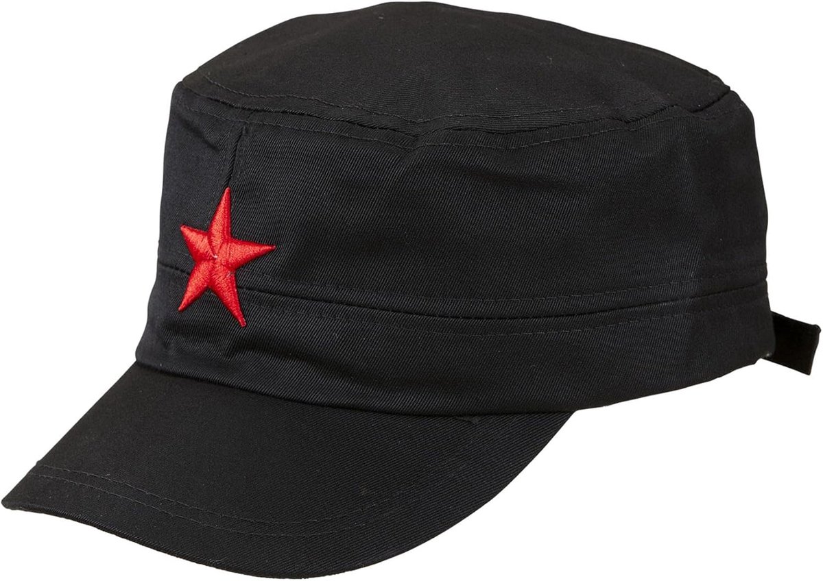 Base Cap met ster, stoffen hoed, kostuumaccessoires, carnaval, themafeest