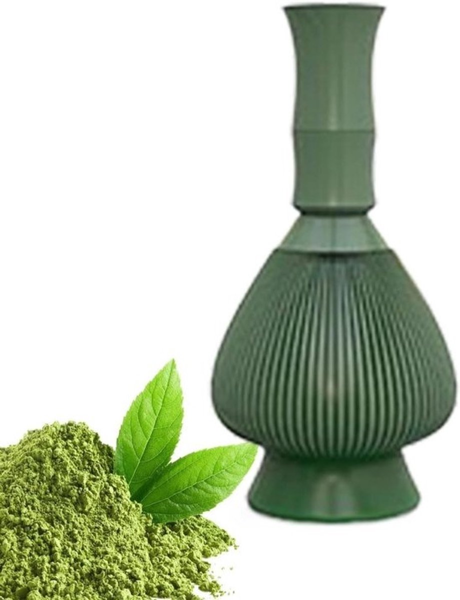 Handmatige Blender - Roerder Mixer - Drankjes Maken - Elegant Japans Design - 15x7 cm - Groen