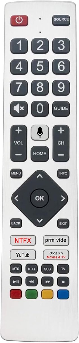 Vervanging Voice Afstandsbediening SHWRMC0133 Fit voor Sharpp Android TV 4 K UHD 70DN6EA 70CL6EA 42CL6EA 70CL5EA 42CL5EA 65DN3EA 50DN3EA 65DN2EA 50DN2EA 65DL6EA 50DL6EA 65DL4EA 50DL4EA