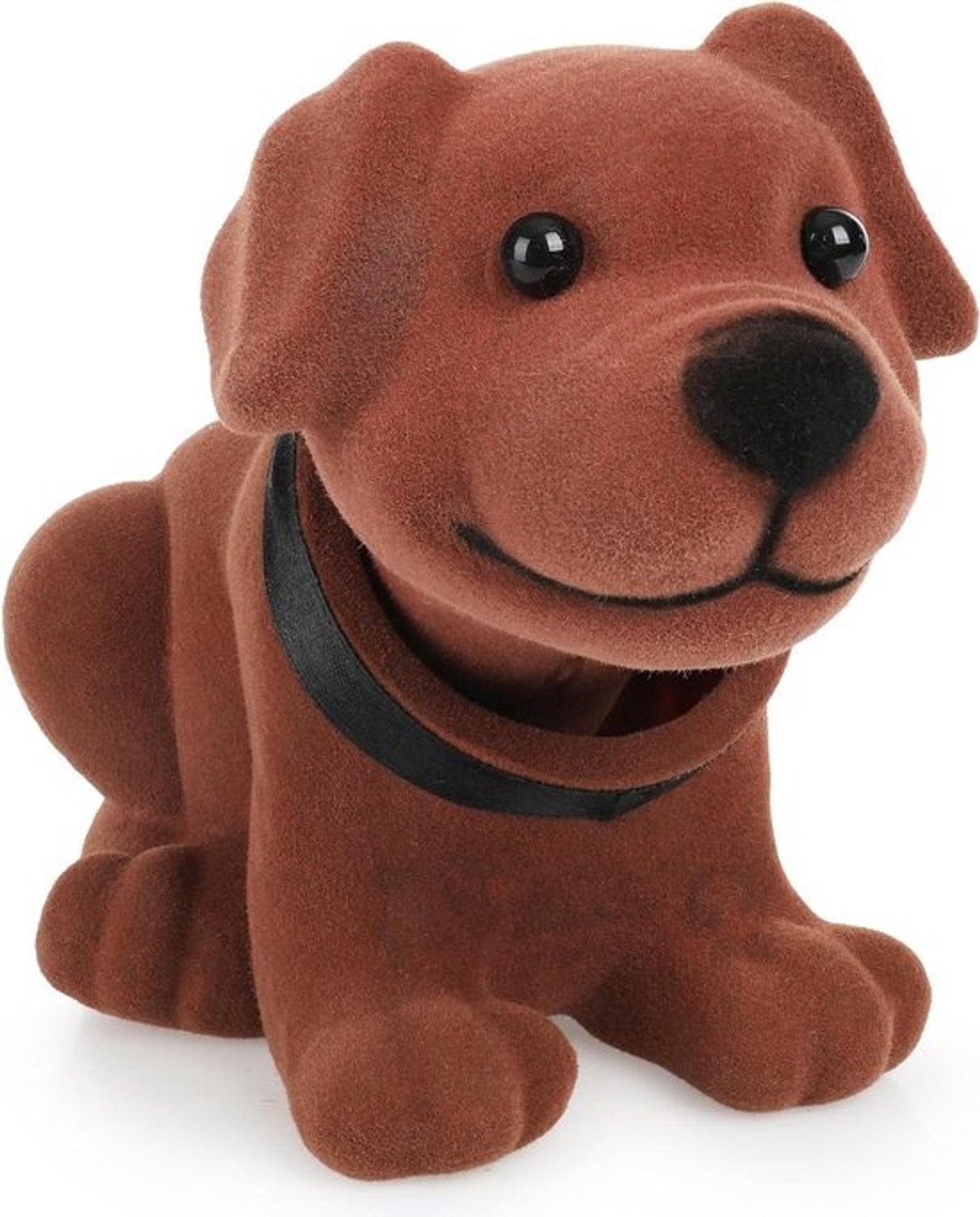 Wiebelhond Decoratie - Schuddende Teckel - Auto Interieur - Hars Materiaal - 20 x 13 cm - Bruin